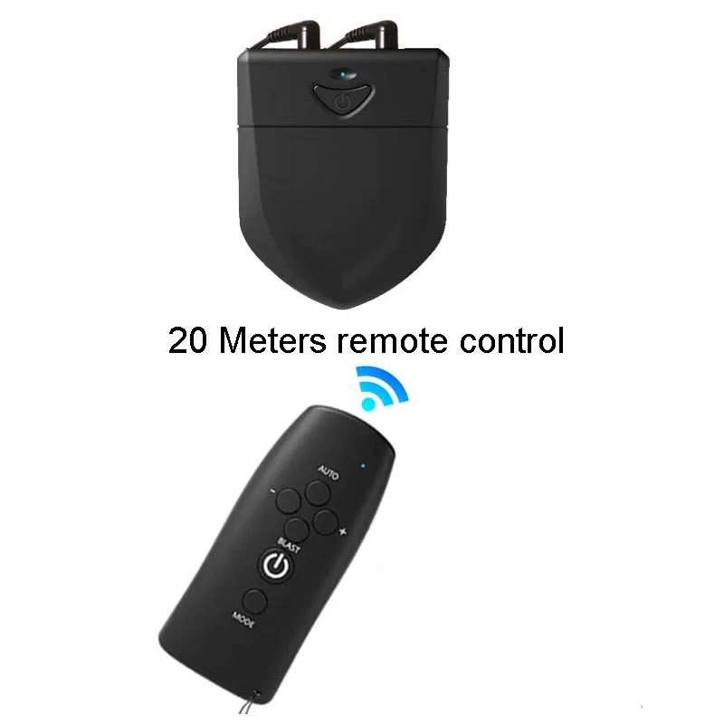 Electric Shock Sex Toys,Electro Penis Stimulator Ring BDSM Cock Cage,Estim Anal Butt Plug,E stim for Men