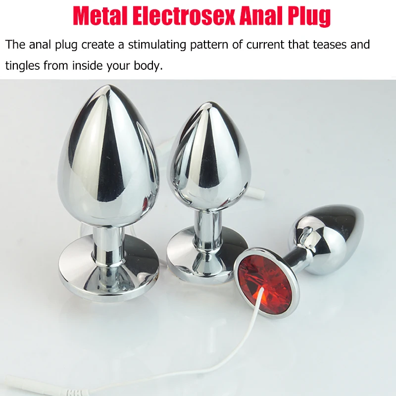 Electrosex Anal Plug,E -Stim Electro Stimulation,Electricity Accessories Vaginal Butt Plugs Prostate Massage,BDSM Sex Toys