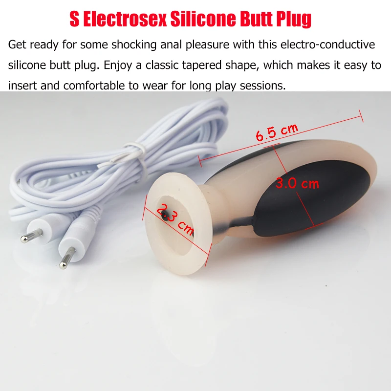 Electrosex Anal Plug,E -Stim Electro Stimulation,Electricity Accessories Vaginal Butt Plugs Prostate Massage,BDSM Sex Toys