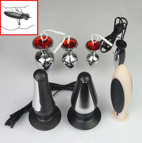 Electrosex Anal Plug,E -Stim Electro Stimulation,Electricity Accessories Vaginal Butt Plugs Prostate Massage,BDSM Sex Toys