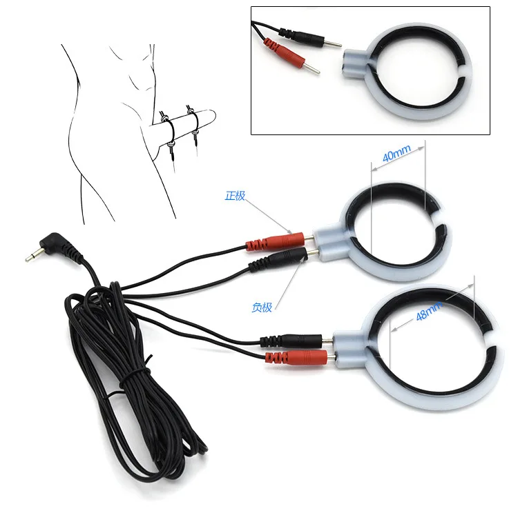 E stim Electrosex Electrostimulation Anal Butt Plug,Electric Shock Penis Cock Ring Clit Stimulator,Electro Sex Cockring,BDSM Toy