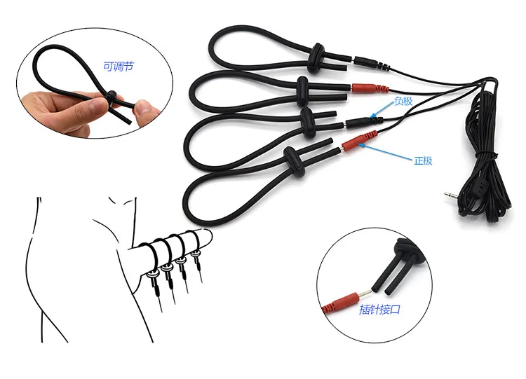 E stim Electrosex Electrostimulation Anal Butt Plug,Electric Shock Penis Cock Ring Clit Stimulator,Electro Sex Cockring,BDSM Toy