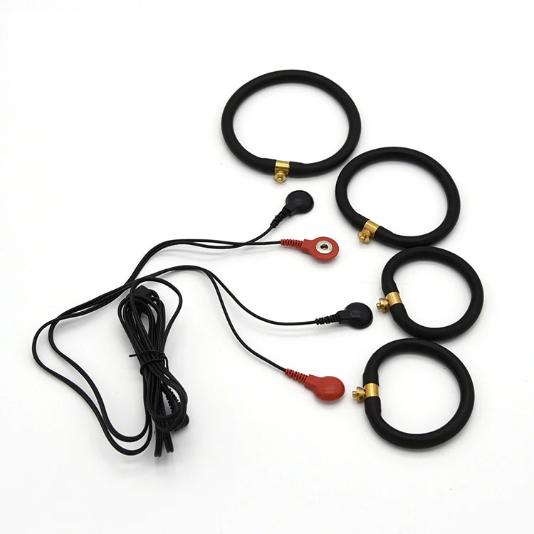 E stim Electrosex Electrostimulation Anal Butt Plug,Electric Shock Penis Cock Ring Clit Stimulator,Electro Sex Cockring,BDSM Toy