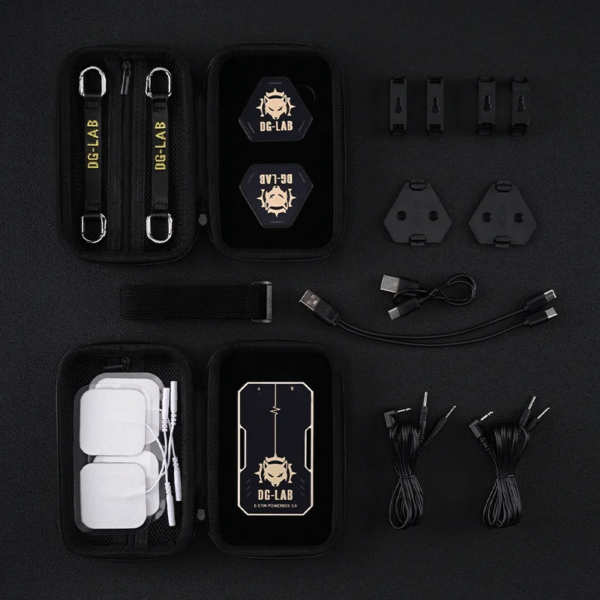 DG-LAB "COYOTE" E-Stim Powerbox 3.0 "PawPrints" Wireless Button Metal BiPloar Electrode Electro Shock Stimulator Sex Toys