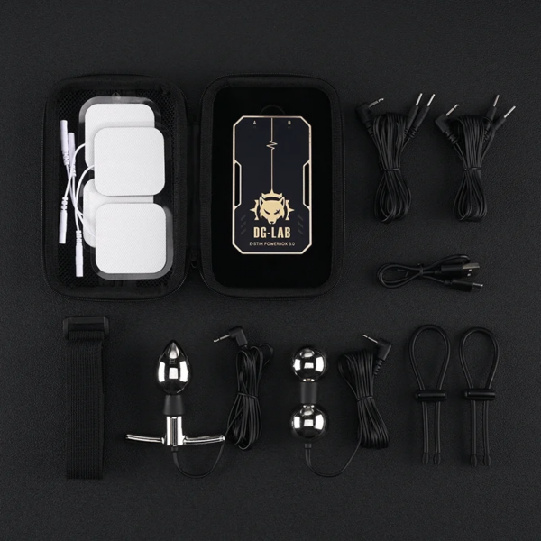 DG-LAB "COYOTE" E-Stim Powerbox 3.0 "PawPrints" Wireless Button Metal BiPloar Electrode Electro Shock Stimulator Sex Toys