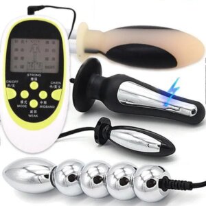 Electro Shock Anal Butt Plug Clit Stimulator Dildo Vibrator E-stim Prostate Massager Expand Anus Vagina Sex Toys For Women Men