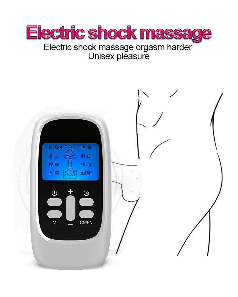 BDSM Electro Shock Nipple Paste Pad Electric Gel Pads E-Stim Breast Enlarger Body Therapy Massage Couple Sex Product Accessories