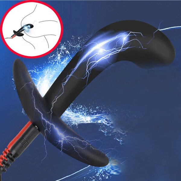 Electric Shocker Anal Butt Plug,Bdsm Electro Shock Sex Penis Cock Ring,Electrosex Electrostimulator,E stim Estim E-stim