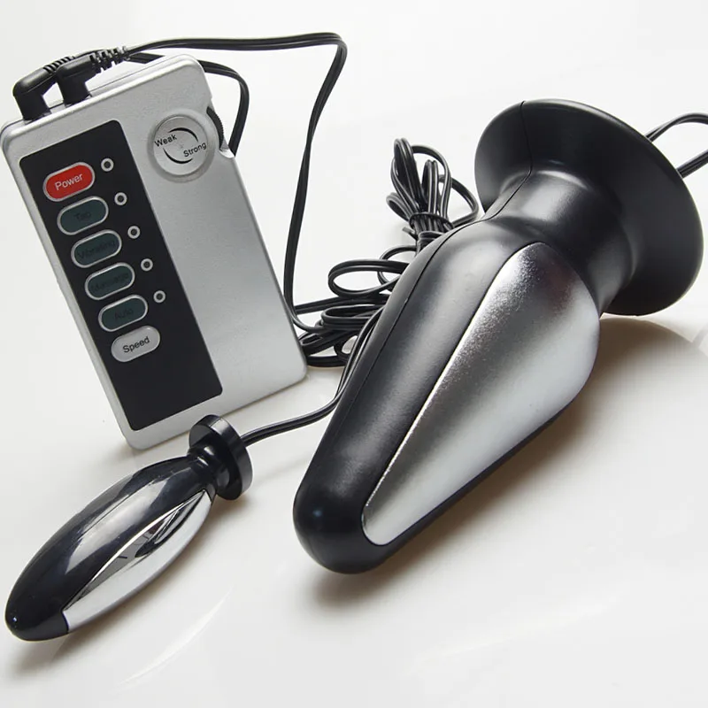 BDSM Electro Shock Anal Butt Plug,Electric Shocker Dildo,E stim Estim E-stim Stimulation,Electrostimulator Electrosex Sex Toys