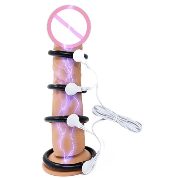 Electrostimulator for Men,Electric Shock Sex Anal Butt Plug Stimulation,Electro BDSM Cock Penis Ring,e stim Estim Electrosex