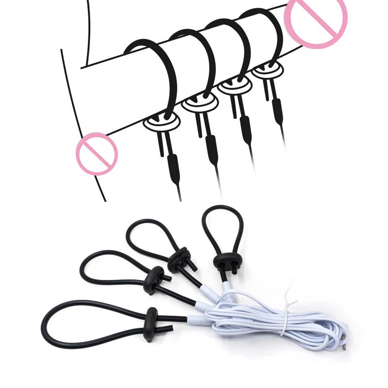 Electro Sex for Men,E stim Chastity Cage,Electric Shock BDSM Penis Cock Ring,E-stim Cockring,Electrosex Electrostimulation