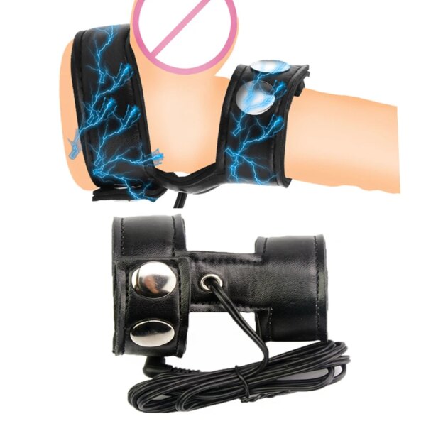 Electro Sex for Men,E stim Chastity Cage,Electric Shock BDSM Penis Cock Ring,E-stim Cockring,Electrosex Electrostimulation