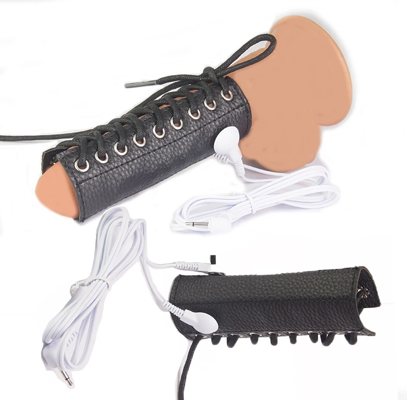 Electro Sex for Men,E stim Chastity Cage,Electric Shock BDSM Penis Cock Ring,E-stim Cockring,Electrosex Electrostimulation