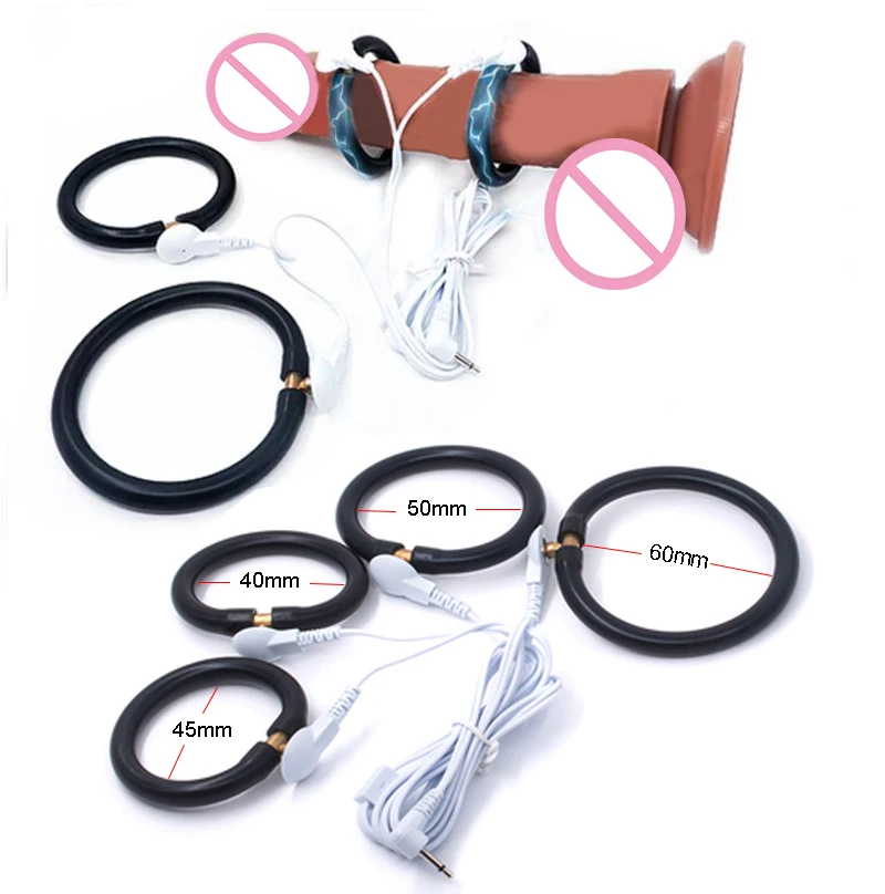 Electro Sex for Men,E stim Chastity Cage,Electric Shock BDSM Penis Cock Ring,E-stim Cockring,Electrosex Electrostimulation