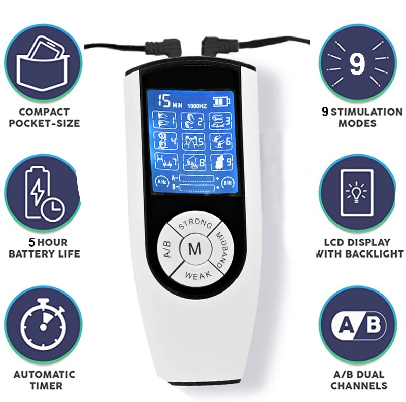 Strongest Electro Stimulation/BDSM/Therapy Tens Massager,Electric Shock Sex Toys Charging Host Controller,Cable,E-stim Power Box