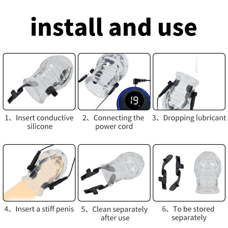 20 Modes Power Box Electric shocker Set,Electrostimulation Penis Cock Ring,E stim Electrosex Nipple Clips ,Electro Sex Cockring