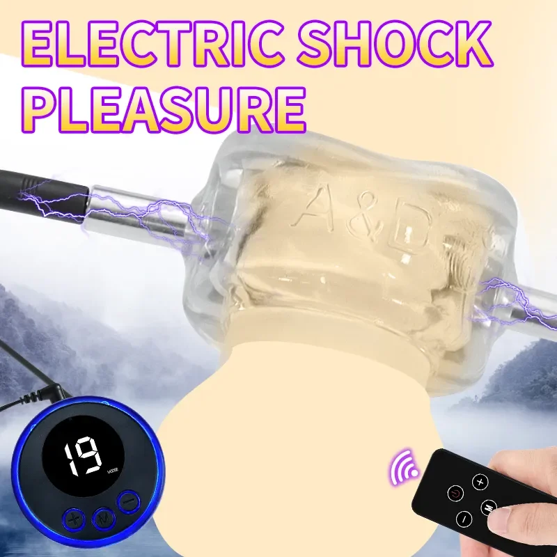 20 Modes Power Box Electric shocker Set,Electrostimulation Penis Cock Ring,E stim Electrosex Nipple Clips ,Electro Sex Cockring