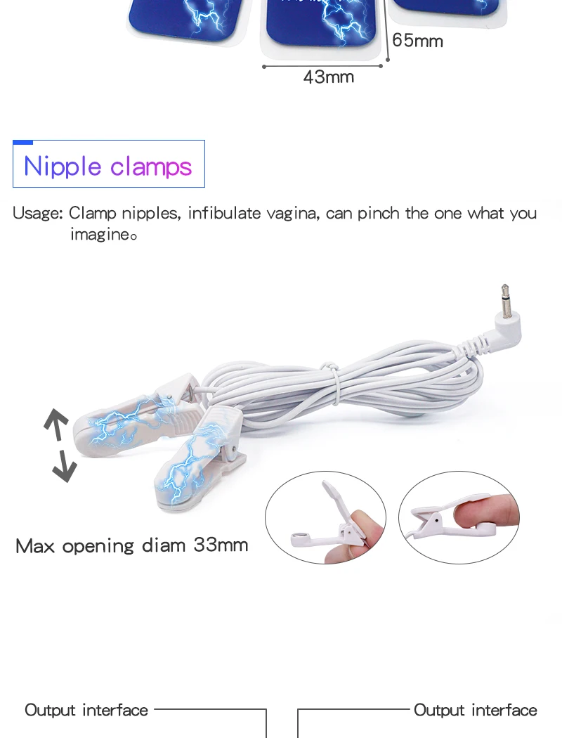 E-Stim Bdsm Toys Electro Stimulator Anal Shock Electro Sex Nipple Clamps Penis Ring Taser Electric Pad Sex Toys With Current E-Stim Bdsm Toys Electro Stimulator Anal Shock Electro Sex Nipple Clamps Penis Ring Taser Electric Pad Sex Toys With Current