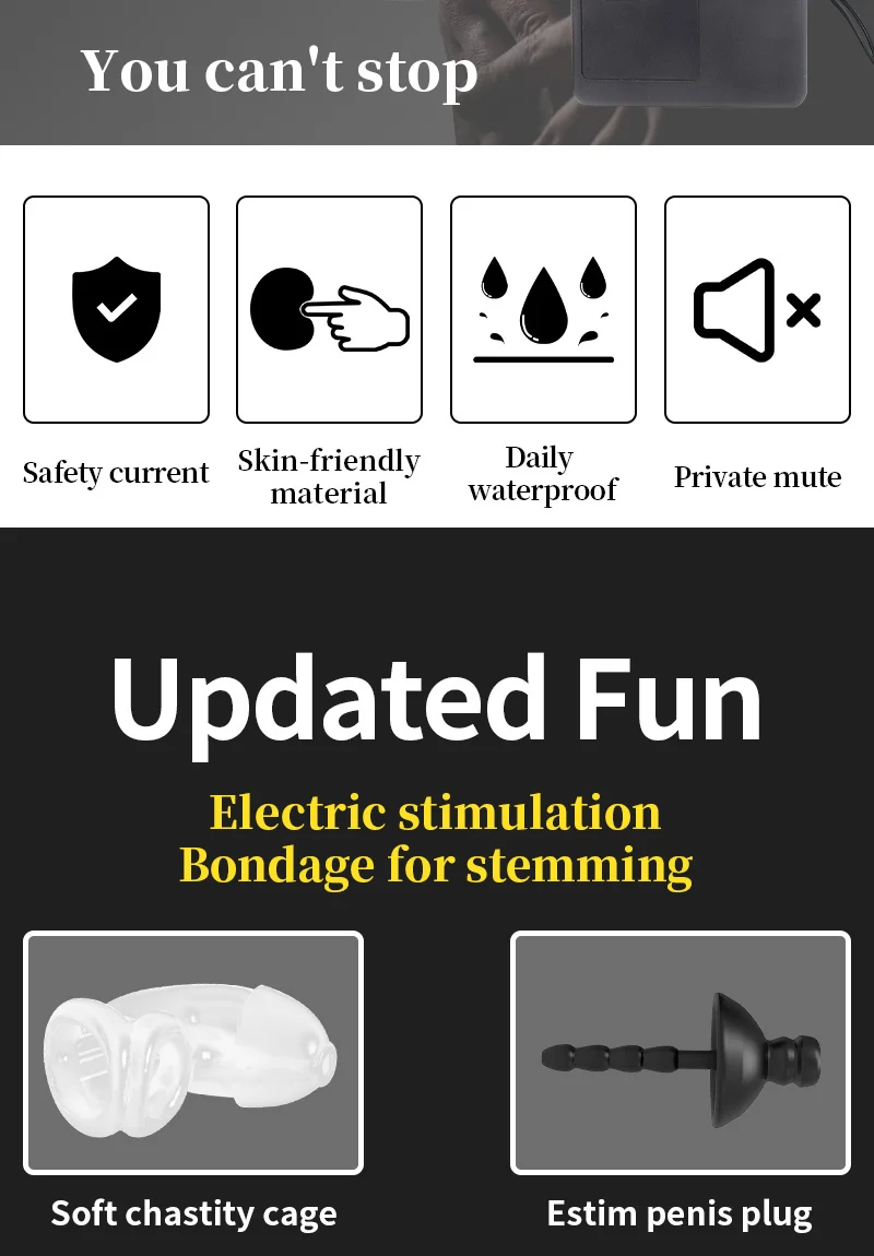18+ Adults Estim Penis Ring,Electric Shock Bdsm Cock Sheath Ball Stretcher, Electro Sex Toy For Men,E-Stim GlansTesticle Loops