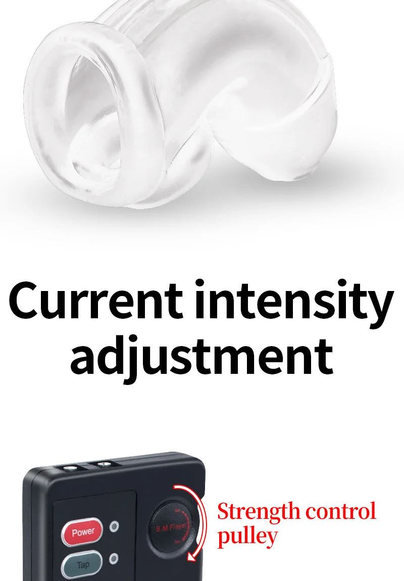 18+ Adults Estim Penis Ring,Electric Shock Bdsm Cock Sheath Ball Stretcher, Electro Sex Toy For Men,E-Stim GlansTesticle Loops
