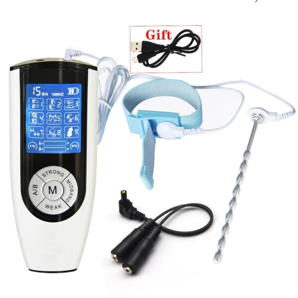 BDSM Electric Shock Penis Plug/Ring Electro Urethra Sound Catheter Dilator E-Stim Cock Extender Male Masturbator Sex Medical Toy