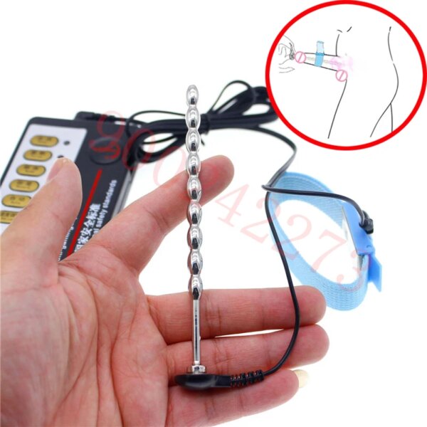 BDSM Electric Shock Penis Plug/Ring Electro Urethra Sound Catheter Dilator E-Stim Cock Extender Male Masturbator Sex Medical Toy