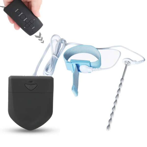 BDSM Electric Shock Penis Plug/Ring Electro Urethra Sound Catheter Dilator E-Stim Cock Extender Male Masturbator Sex Medical Toy