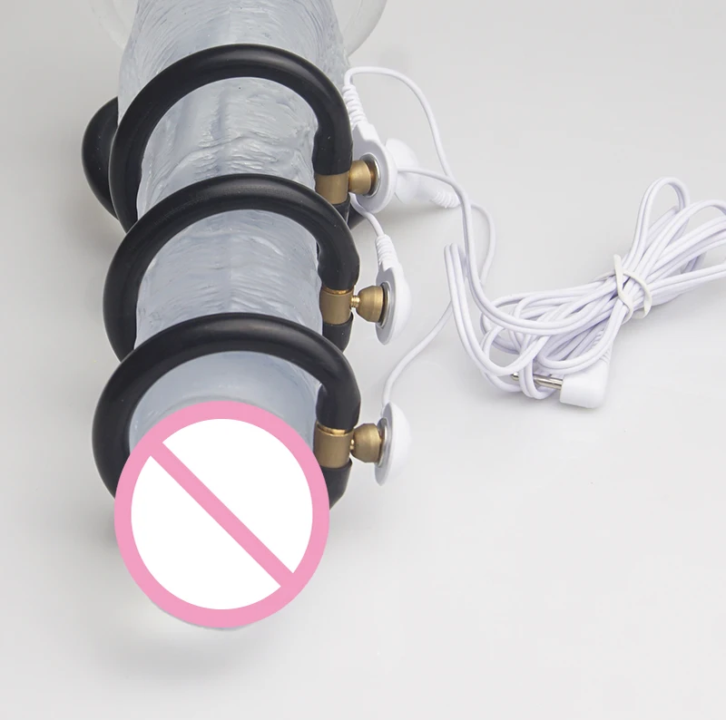 E stim Toys for Men,Electrostimulator Cock Penis Ring Cockring,Bdsm Electro Sex Chastity Cage,Electric Shock Shocker,Estim