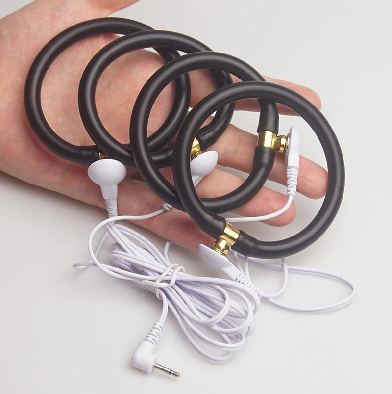 E stim Toys for Men,Electrostimulator Cock Penis Ring Cockring,Bdsm Electro Sex Chastity Cage,Electric Shock Shocker,Estim