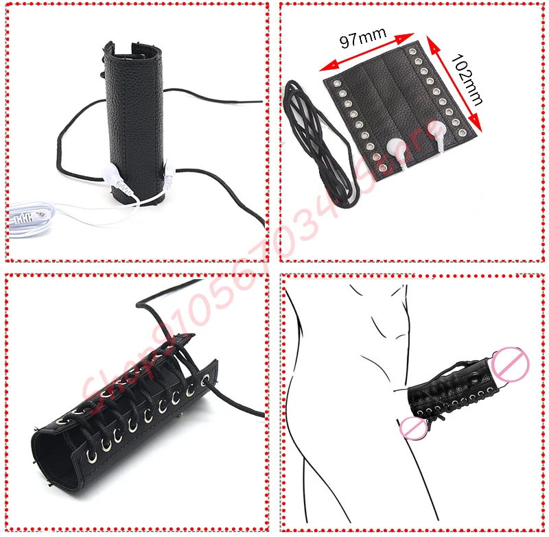 Strongest Electro Shock Bdsm Penis Ring,e-stim Chastity Cage,Electro Stimulation Penis Extender Men Enlarger Masturbator,Sex Toy