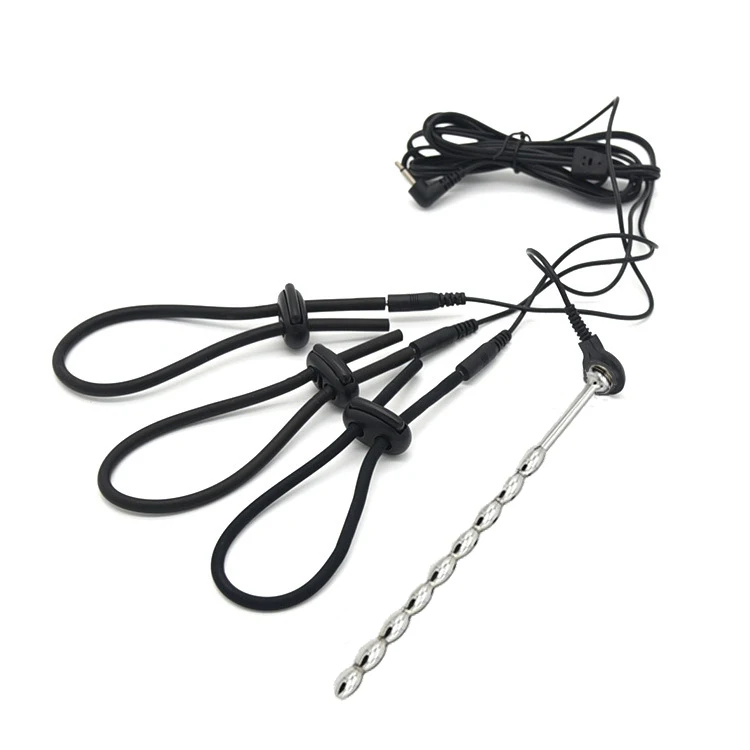 Strongest Electro Shock Bdsm Penis Ring,e-stim Chastity Cage,Electro Stimulation Penis Extender Men Enlarger Masturbator,Sex Toy