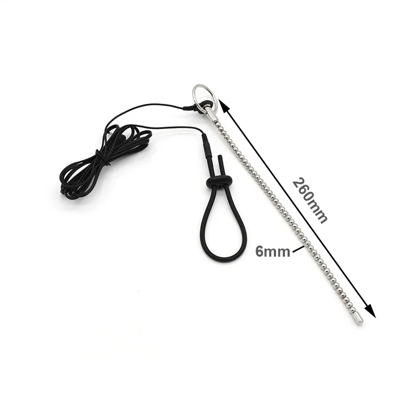 Electric Shock Bdsm Cock Sheath Ball Stretcher E-stim Penis Ring,Glans Testicle Loops Massage Electro Sex Toy for Men,Host,Cable