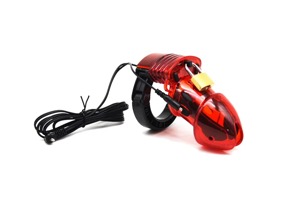 Electric Shock Bdsm Cock Sheath Ball Stretcher E-stim Penis Ring,Glans Testicle Loops Massage Electro Sex Toy for Men,Host,Cable