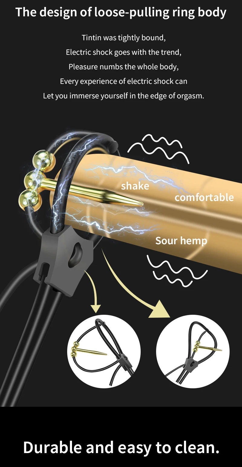 E stim Urethra Toys for Men,Electrostimulation Cock Ring,Estim Urethral Sounding Penis Plug,BDSM Electro Sex Shock Glans Trainer