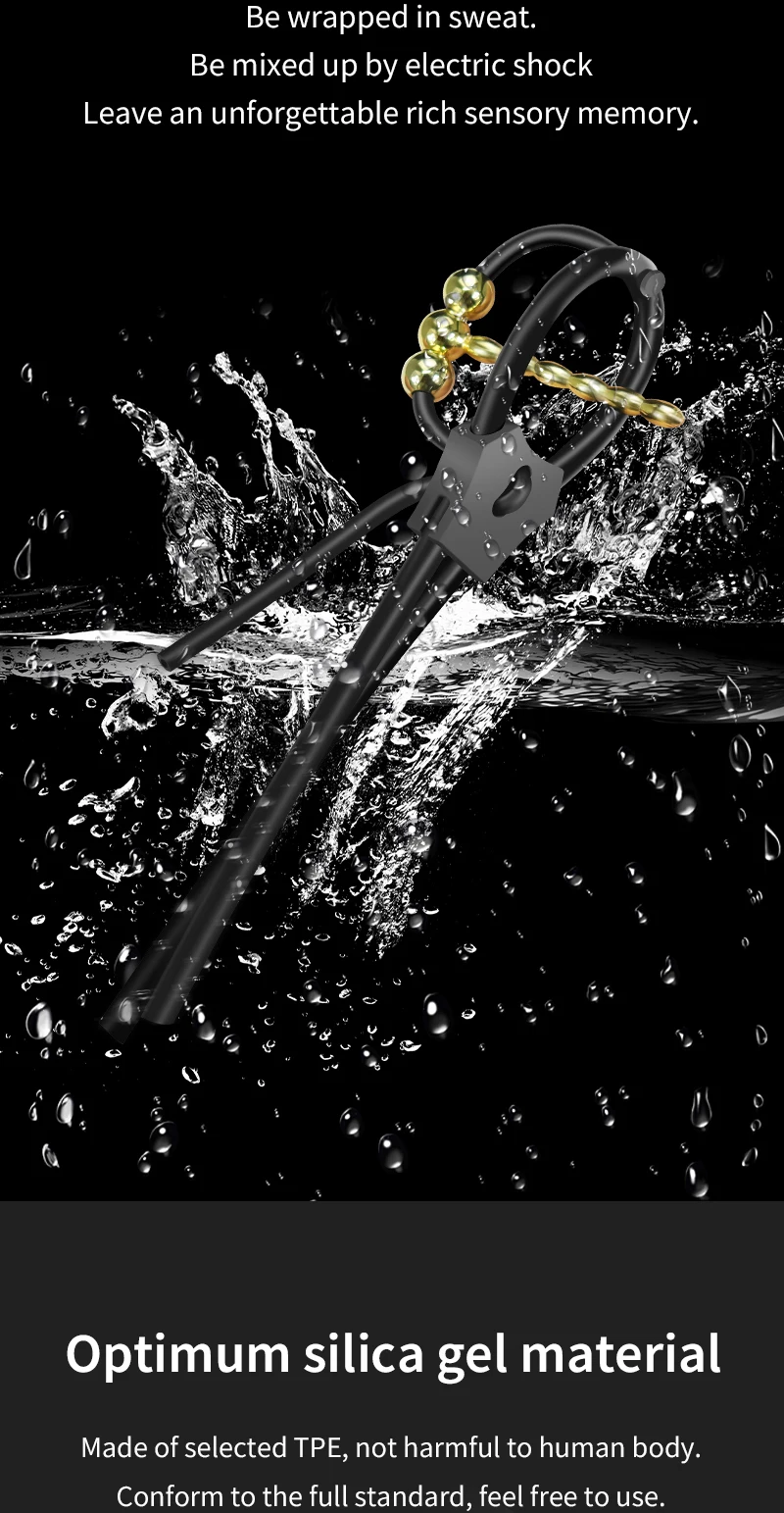 E stim Urethra Toys for Men,Electrostimulation Cock Ring,Estim Urethral Sounding Penis Plug,BDSM Electro Sex Shock Glans Trainer
