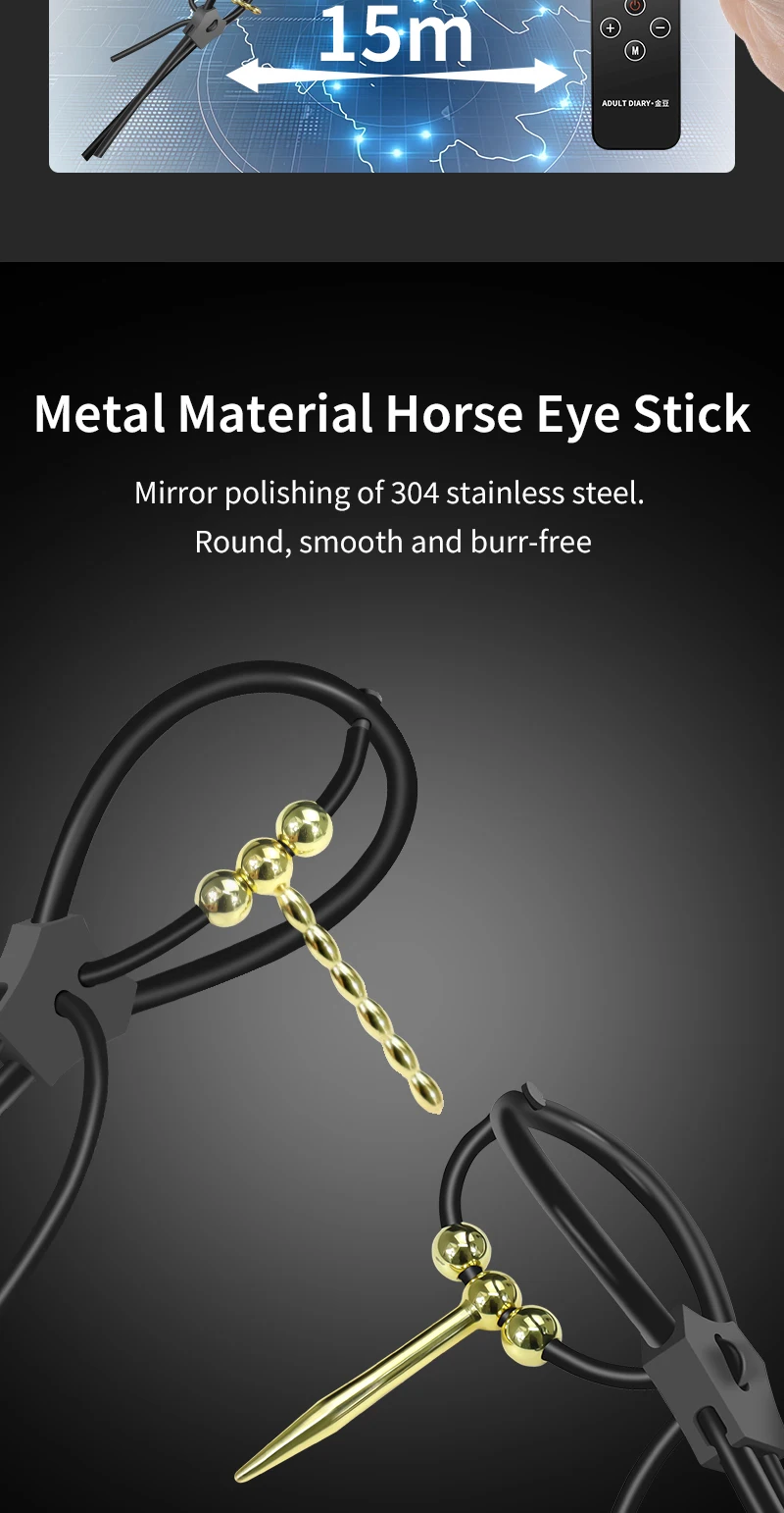 E stim Urethra Toys for Men,Electrostimulation Cock Ring,Estim Urethral Sounding Penis Plug,BDSM Electro Sex Shock Glans Trainer