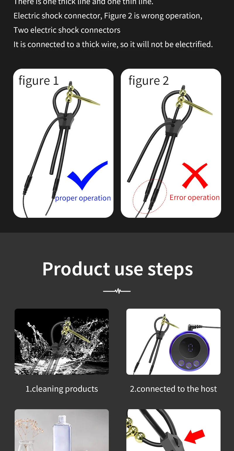 E stim Urethra Toys for Men,Electrostimulation Cock Ring,Estim Urethral Sounding Penis Plug,BDSM Electro Sex Shock Glans Trainer
