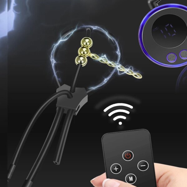 E stim Urethra Toys for Men,Electrostimulation Cock Ring,Estim Urethral Sounding Penis Plug,BDSM Electro Sex Shock Glans Trainer