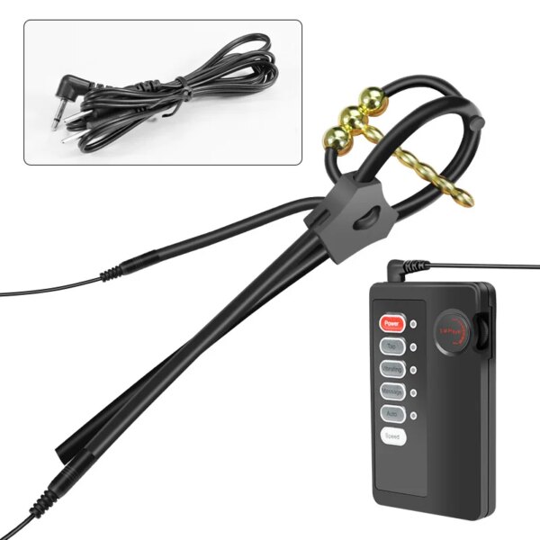 E stim Urethra Toys for Men,Electrostimulation Cock Ring,Estim Urethral Sounding Penis Plug,BDSM Electro Sex Shock Glans Trainer