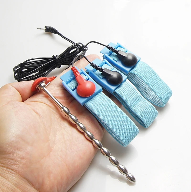 Penis Electric Stimulation,Electrostimulator Electrosex,Electro Shock Shocker Anal Butt Plug,BDSM Sex Toys for Men, E stim Estim
