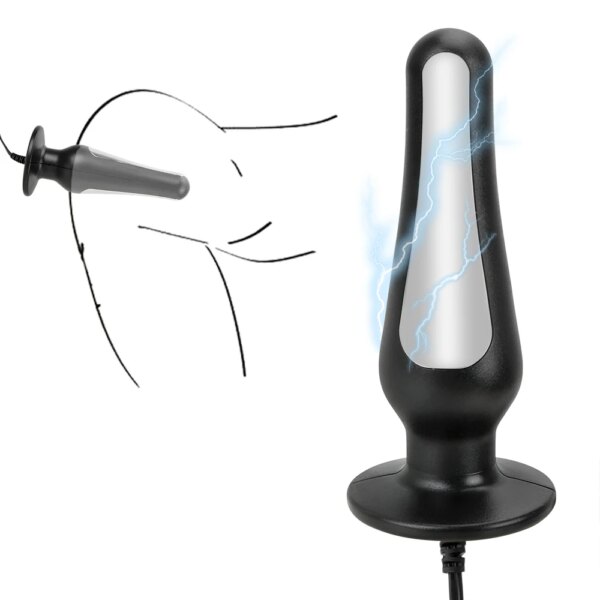 Electro Shock Anal Vaginal Plug Jump Egg Dildo Butt Plug Stimulator E-Stim Prostate Massager Electricity Accessory BDSM Sex Toy