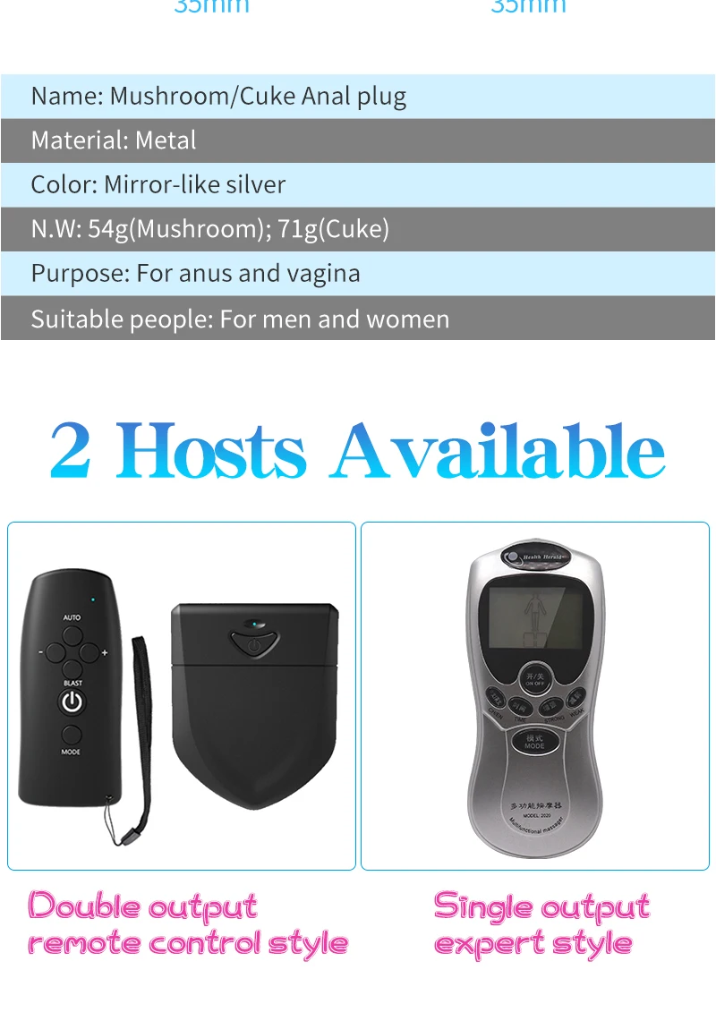 Electro Stimulation Anal Sex Toys Electric Shock Bdsm E-Stim Anal/Butt Plug/Sex Kit/Buttplug Prostate Massager Electro Stimulation Anal Sex Toys Electric Shock Bdsm E-Stim Anal/Butt Plug/Sex Kit/Buttplug Prostate Massager