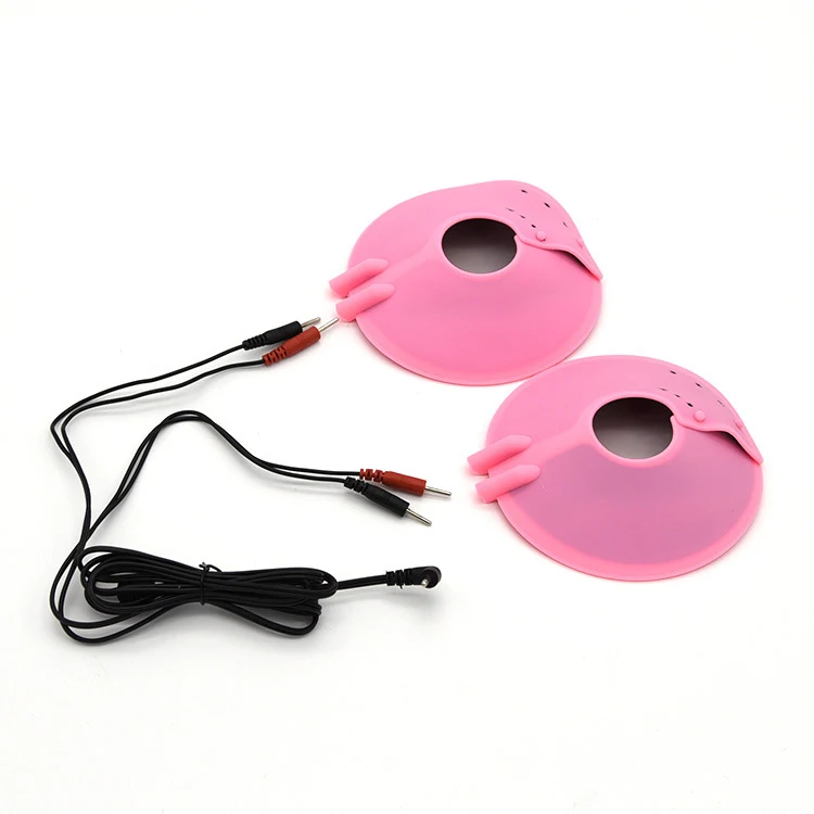 BDSM Bondage Electric Shock Nipple Sucker Clamp Electro Stim Sex Nipple Paste Pads Breast Stimulate Massage Pads Woman Sex Toys