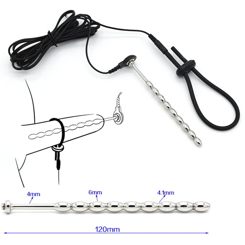 Electric Stimulation Urethral Sound Catheter Dilator Electro Shock Penis Plug Cock Ring E-Stim Bdsm Sex Toy For Men Masturbation