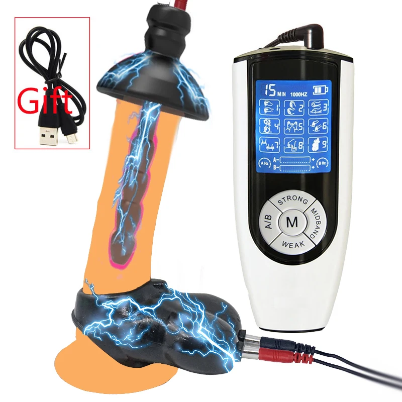 Electric Stimulation Urethral Sound Catheter Dilator Electro Shock Penis Plug Cock Ring E-Stim Bdsm Sex Toy For Men Masturbation