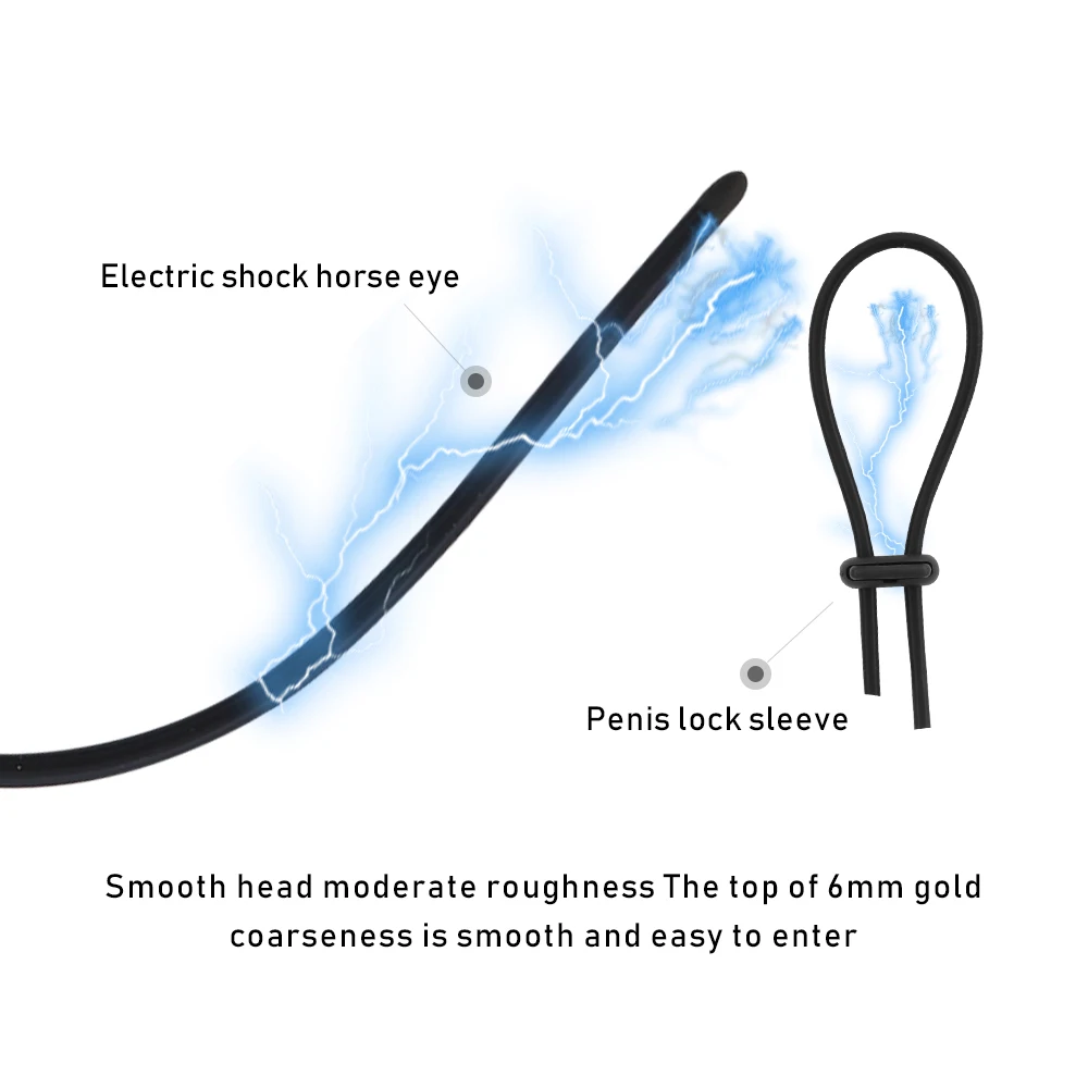 Electric Stimulation Urethral Sound Catheter Dilator Electro Shock Penis Plug Cock Ring E-Stim Bdsm Sex Toy For Men Masturbation