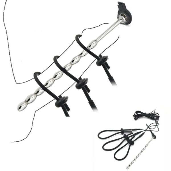Electric Stimulation Urethral Sound Catheter Dilator Electro Shock Penis Plug Cock Ring E-Stim Bdsm Sex Toy For Men Masturbation