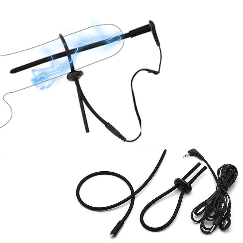 Electric Stimulation Urethral Sound Catheter Dilator Electro Shock Penis Plug Cock Ring E-Stim Bdsm Sex Toy For Men Masturbation