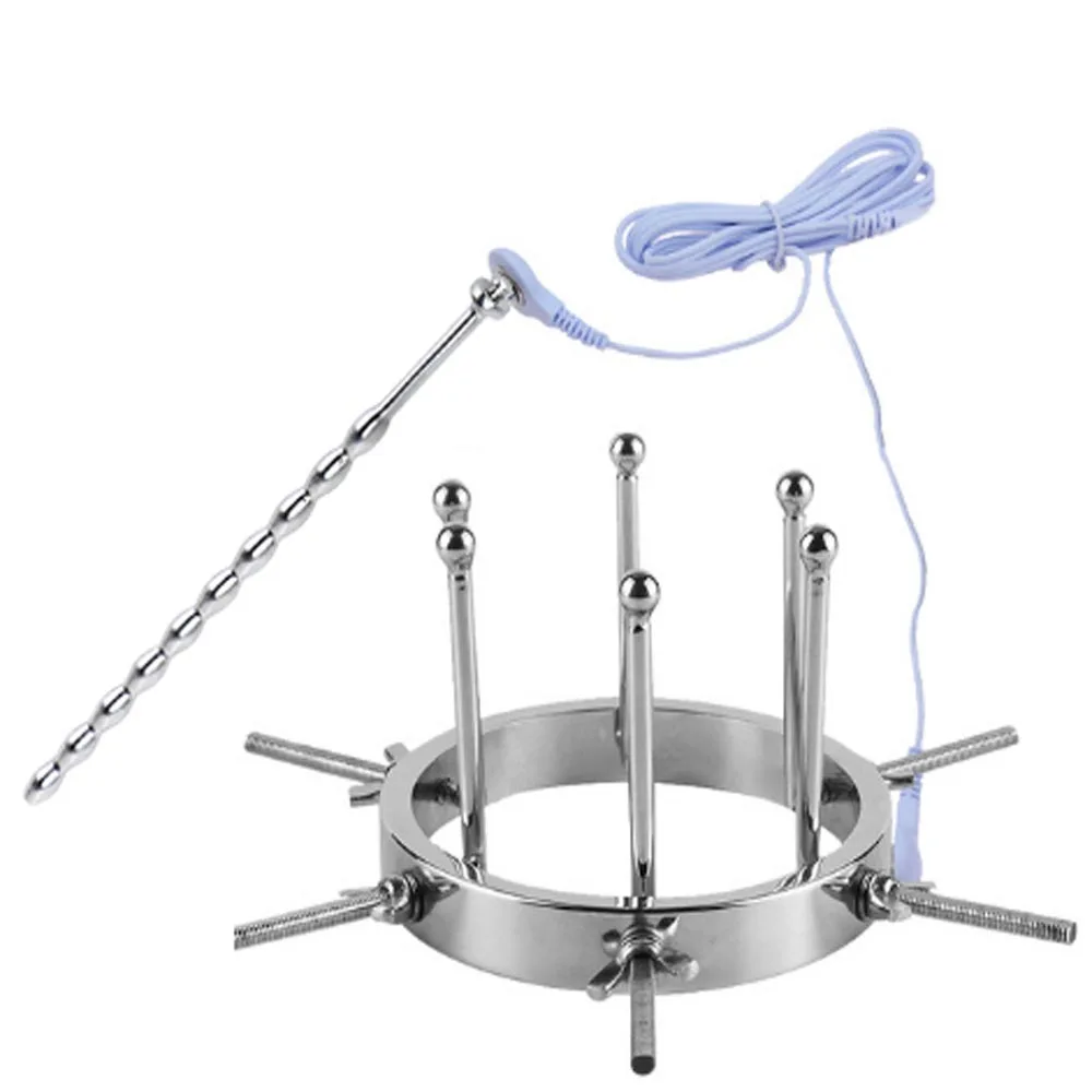 Electric Stimulation Urethral Sound Catheter Dilator Electro Shock Penis Plug Cock Ring E-Stim Bdsm Sex Toy For Men Masturbation