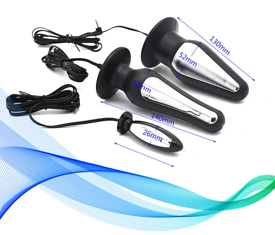 Electrostimulator for Men,Electric Shock Sex Anal Butt Plug Stimulation,Electro BDSM Cock Penis Ring,e stim Estim Electrosex toy